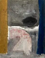 Salsipuedes Forms by John Walker, 1991, monoprint, sold Dec 2023