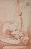 La Fontaine aux tritons by Edme Bouchardon, Sanguine, sold May 2022