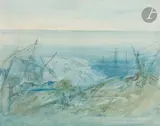 Le Grand cimetière sous la mer by Gustave Doré, Aquarelle sur traits de crayon, sold May 2022