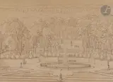 Vue animée de l’aqueduc de Marly by Auguste Alexandre Guillaumot, Plume et encre noire, lavis brun sur traits de crayon noir, sold May 2022