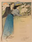 Tu pars by Théophile Steinlen, Encre et crayons gras, sold Apr 2022
