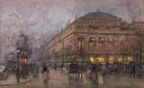Paris, Théâtre du Châtelet by Eugène Galien-Laloue, Gouache, sold Apr 2022