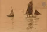 Bateaux de pêche by Amédée-Julien Marcel-Clément, Aquarelle, encre et lavis d’encre, sold Apr 2022