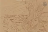 Paysage by Pierre Bonnard, Sanguine, sold Apr 2022