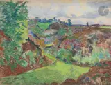 Vallée de la Sédelle by Armand Guillaumin, vers 1921, Pastel, sold Apr 2022