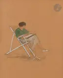 Nono dans son transat by Henri Lebasque, Encre, crayon et gouache, sold Apr 2022