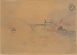 Paris, le Grand Palais et la passerelle Debilly by Hippolyte Petitjean, vers 1900, Aquarelle, sold Apr 2022