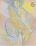 Nu à sa toilette by André Lhote, Gouache, sold Apr 2022