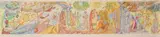 La Composition, étude de la fresque exécutée au Palais des Congrès de Liège by Léopold Survage, 1957, Gouache, aquarelle et encre – mise au carreau, sold Apr 2022