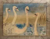 Les Cygnes by Georges Henri Manzana Pissarro, Monotype à l’aquarelle, sold Apr 2022