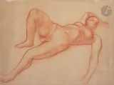 Nu alangui by André Derain, Sanguine, sold Apr 2022
