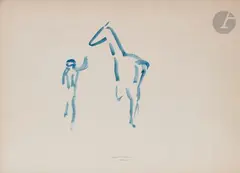 Deauville, cheval à la bride by Kees van Dongen, Aquarelle, sold Apr 2022