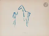 Deauville, cheval à la bride by Kees van Dongen, Aquarelle, sold Apr 2022