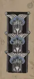 Frise végétale pour broderie by Henry de Waroquier, 1907, Encre et gouache sur papier calque monté sur carton gris, sold Apr 2022
