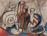 Nature morte by Henry de Waroquier, 1910, Gouache et stylo sur papier monté sur papier fort, sold Apr 2022