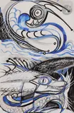 Animaux marins by Henry de Waroquier, Encre et gouache sur, sold Apr 2022