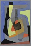 Abstraction by Dimitri Varbanesco, vers 1950, Gouache, encre et stylo-bille, sold Nov 2021