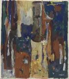 Construction by Jean Chevalier, 1973, Gouache sur papier, sold Nov 2021
