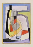 Composition abstraite by Dimitri Varbanesco, vers 1950, Aquarelle, encre et stylo-bille, sold Nov 2021