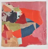 Yvre by Paul Philibert-Charrin, Collage de papiers de couleurs découpées sur papier, sold Nov 2021