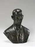 Buste de Paul Verger by Paul Belmondo, Épreuve en bronze à patine foncée, sold Nov 2021