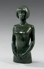 Buste de Sylvia Wildenstein by Paul Belmondo, 1973, Épreuve en bronze patiné, sold Dec 2017
