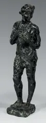 Enfant au poisson by Robert Wlérick, Épreuve en bronze patiné, sold Dec 2017