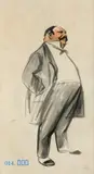 Le bourgeois by Jean-Louis Forain, Lavis d'encre et gouache, sold Dec 2017