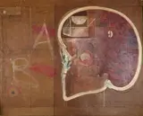 Arquitecto by Jesse A. Fernández, 1974, Technique mixte et collage sur papier marouflé sur toile, sold Dec 2017