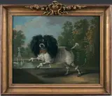 Portrait présumé de l'un des chiens de Madame de Pompadour by Christophe Huet, Toile, sold Dec 2017