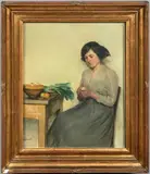 La cuisinière by A. Davids, Toile, sold Oct 2017
