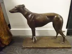 Chien lévrier by Georges Malissard, Epreuve en bronze à patine brune, sold Oct 2018