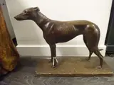 Chien lévrier by Georges Malissard, Epreuve en bronze à patine brune, sold Oct 2018