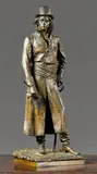 Portrait en pied de La Rochejaquelein by Alexandre Falguière, Bronze à patine médaille Fonderie THIEBAUD, sold Apr 2009