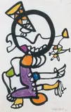 Composition by Charles Lapicque, 1971, Encre de chine et aquarelle sur papier, sold Mar 2009