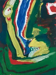 Portrait by Bengt Lindström, Gouache sur papier, sold Mar 2009