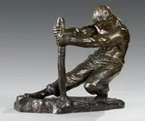 L'effort by Victor Demanet, 1931, Bronze à patine brune E, sold Nov 2008