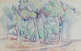 Paysage by André Lhote, Aquarelle sur papier, sold Nov 2008