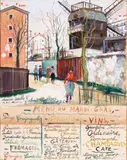 *Le Moulin de la Galette by Maurice Utrillo, Aquarelle sur papier, sold Dec 2017