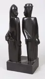Couple au parapluie by Jean Lambert-Rucki, Epreuve en bronze à patine noire, sold Dec 2017