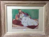Marocaine étendue by Alfred Dabat, Aquarelle, sold Oct 2017