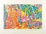 To be little consciousness by Nancy Graves, 1991, Aquatinte et vernis mou rehaussé à la feuille d'or et d'argent, sold Mar 2011