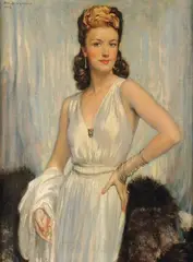 Portrait d'une élégante by Philippe Swyncop, 1943, Toile signée en haut à droite et datée, sold Mar 2011