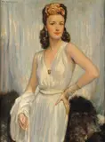Portrait d'une élégante by Philippe Swyncop, 1943, Toile signée en haut à droite et datée, sold Mar 2011