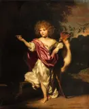 La fillette au chevreuil by Nicolaes Maes, Toile, sold Dec 2010
