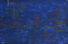Composition abstraite by Edgar Pillet, Gouache sur papier, sold Dec 2015