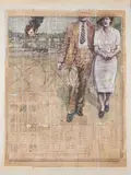 Compagnons de route by Martin Vaughn-James, 2005, Technique mixte et collages sur toile, sold Dec 2015