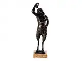 Untitled by Bronzefigur eines Pans mit Birne, bronze, sold Jul 2015
