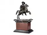 Untitled by Bronzestatue eines Edelmannes zu Pferde, bronze, offered Jul 2015