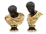 Untitled by Paar antikische Büsten, bronze, sold Dec 2018